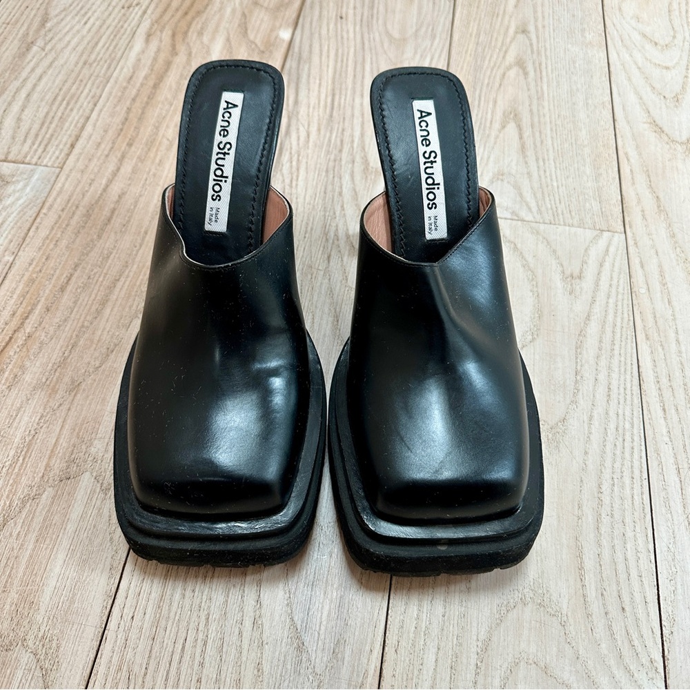 Acne Studios Platform High Heeled leather Mules Size 39